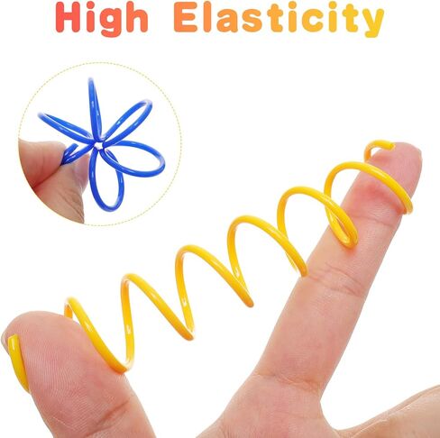 120 Pack Colorful Cat Springs Toys Pet Wide Cat Plastic Coil Spiral Springs for Cat Kitten Pets Swatting Biting Hunting Active Play in Kuwait