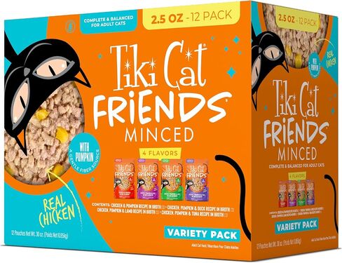 Tiki Cat Friends Wet Cat Food Chicken Variety Pack, 2.5 oz. Pouch (12 Count) in Kuwait