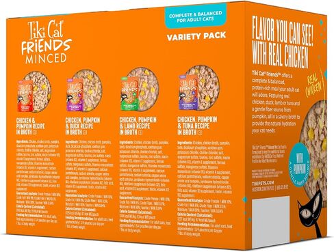 Tiki Cat Friends Wet Cat Food Chicken Variety Pack, 2.5 oz. Pouch (12 Count) in Kuwait