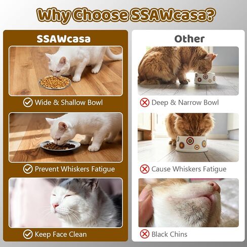Stainless Steel Cat Bowls, 4 Pack 6.7" 13oz Shallow Cat Food Bowl, Whisker Friendly Cat Plates with Non-Slip Silicone Bottom, Cute Wide Flat Bowl Cat Kitten Small Dog Metal Dishes for Indoor Feeding in Kuwait