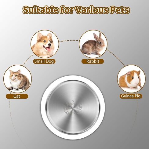 Stainless Steel Cat Bowls, 4 Pack 6.7" 13oz Shallow Cat Food Bowl, Whisker Friendly Cat Plates with Non-Slip Silicone Bottom, Cute Wide Flat Bowl Cat Kitten Small Dog Metal Dishes for Indoor Feeding in Kuwait