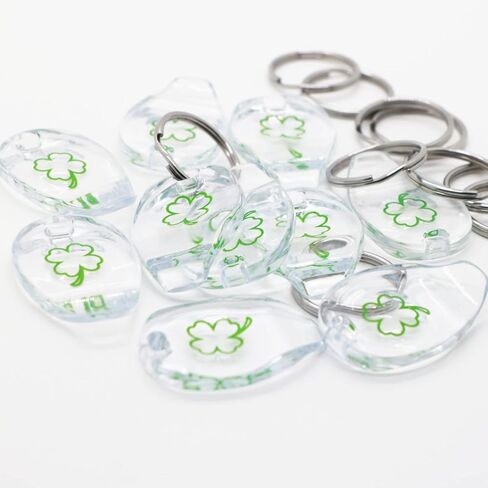 Plastic Scraper for Lottery Tickets, Stickers, Labels, Films, Clover Lottery Scratcher, Lotto Scratcher With Keychain, Gambler Lucky gift (10) in Saudi Arabia