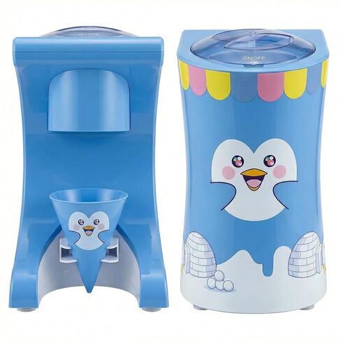 Fun Electric Snow Cone Machine for Kids & Home - Penguin Countertop Best Shaved Ice Machine Maker - Uses Regular Cubes or Crushed Ice for Instant Healthy Treats & Slushies in Kuwait