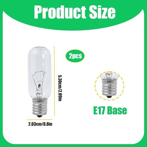 2-Pack Microwave Oven Light Bulbs 40W Compatible with Samsung Microwave Light Bulbs Under Hood,Replacement for Model 4713-001013,Incandescent Appliance Bulb in Kuwait