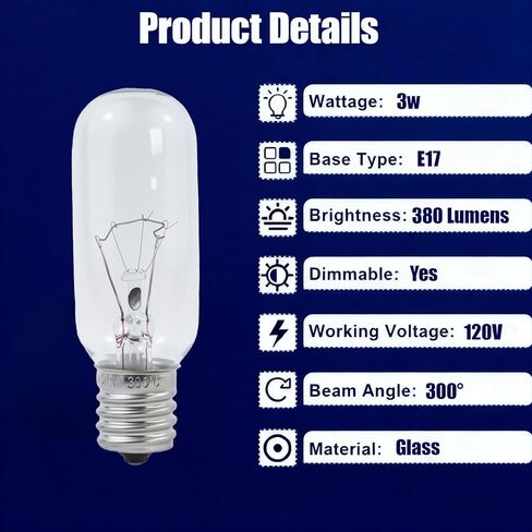 2-Pack Microwave Oven Light Bulbs 40W Compatible with Samsung Microwave Light Bulbs Under Hood,Replacement for Model 4713-001013,Incandescent Appliance Bulb in Kuwait