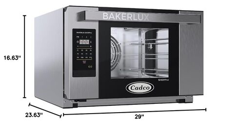 Cadco XAFT-03HS-GD Bakerlux GO Panel Heavy-Duty Countertop Convection Oven with Digital Controls, Stainless Steel/Black, NSF, 120v, Stainless Black, For Commercial Use, 130 lbs. in Kuwait
