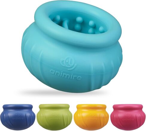 Wobbly Dog Enrichment Lick Toy, Stuffable Frozen Lick Bowl to Keep Dogs Busy, Long-Lasting Interactive Treat Dispensing Dog Toy, Silicone Fetch Catch Chew Toy(Dark Blue,S) in Kuwait