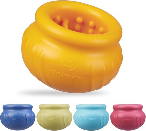 Wobbly Dog Enrichment Lick Toy, Stuffable Frozen Lick Bowl to Keep Dogs Busy, Long-Lasting Interactive Treat Dispensing Dog Toy, Silicone Fetch Catch Chew Toy(Dark Blue,S) in Kuwait