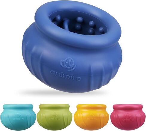 Wobbly Dog Enrichment Lick Toy, Stuffable Frozen Lick Bowl to Keep Dogs Busy, Long-Lasting Interactive Treat Dispensing Dog Toy, Silicone Fetch Catch Chew Toy(Dark Blue,S) in Kuwait