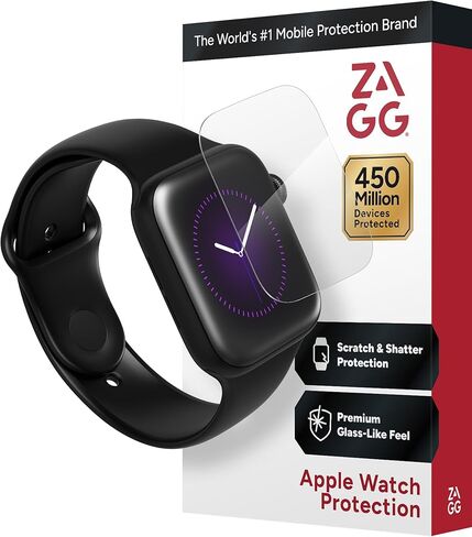 واقي شاشة ZAGG InvisibleShield فائق الشفافية - مصنوع من أجل Apple Watch Series 6، SE (2020)، السلسلة 5 والسلسلة 4 (44 مم) - شفاف، 200206861 in Saudi Arabia