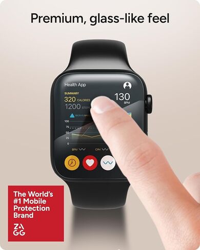 واقي شاشة ZAGG InvisibleShield فائق الشفافية - مصنوع من أجل Apple Watch Series 6، SE (2020)، السلسلة 5 والسلسلة 4 (44 مم) - شفاف، 200206861 in Saudi Arabia