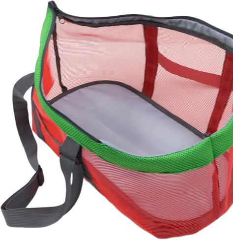 Cat Carrier Pet Handbag Dog Purse Full Mesh Carrier Bag Lightweight Panoramic Pet Bag for Small Dogs Travel Cats Outdoor, Red Green in Kuwait