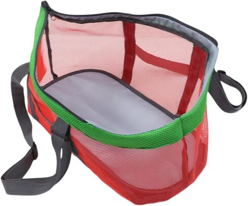 Cat Carrier Pet Handbag Dog Purse Full Mesh Carrier Bag Lightweight Panoramic Pet Bag for Small Dogs Travel Cats Outdoor, Red Green in Kuwait