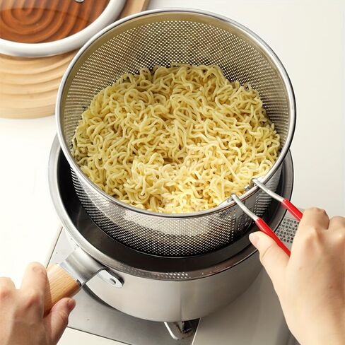 Stainless Steel Multi-Purpose Cookware Set with Frying Basket And Glass Lid - Non-Stick Saucepan, Deep Fryer, Noodle Boiler, Milk Pan, Food Steamer, Suitable for Induction & Gas Stoves in Kuwait