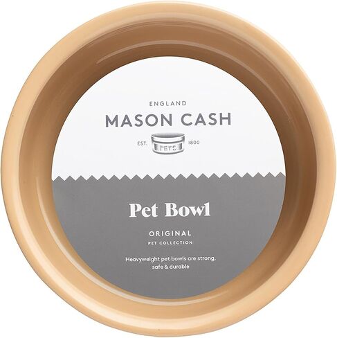 Mason Cash: Cane Dog Water Bowl - 5.9", 30oz -Tan Food-Water Dish, Durable Ceramic Stoneware, Microwave-Dishwasher Safe, Pet Meal Feeding-Hydration in Kuwait