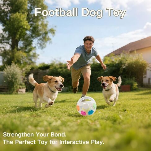 Dog Calming Ball with Handle, Interactive Ball for Playing with Pet Dogs, Interactive Soccer Toy with Squeaking Tennis Ball Inside, for Water Play, Training & Outdoor Games (White) in Kuwait