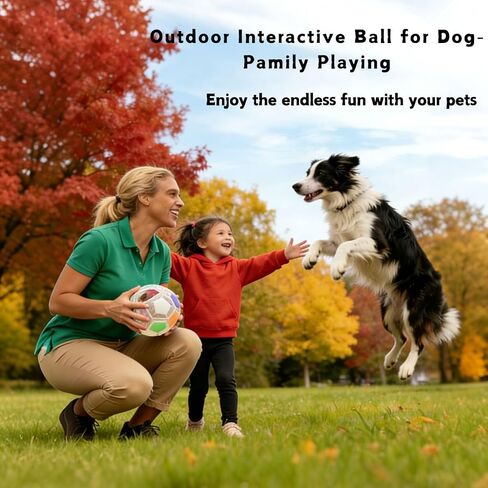 Dog Calming Ball with Handle, Interactive Ball for Playing with Pet Dogs, Interactive Soccer Toy with Squeaking Tennis Ball Inside, for Water Play, Training & Outdoor Games (White) in Kuwait