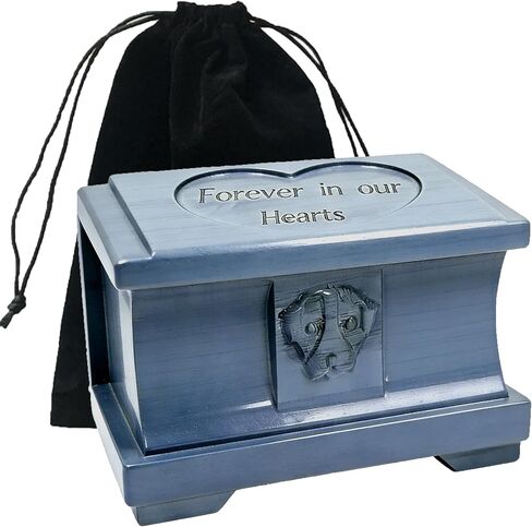 Pet Memorial Urns for Dogs or Cats Ashes, Solid Acacia Wooden Funeral Pets Memorial Urns, Cremation Urns Keepsake Memory Box for Loss Pets, Ashes Urn for Pets (Natural Color, M) in Kuwait