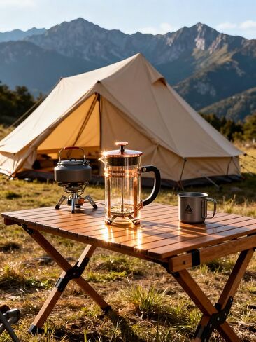 34oz French Press Coffee Maker, Thickened Borosilicate Glass & 304 Stainless Steel Double Mesh Filter. Cold Brew & Tea Brewer for Travel Camping, Kitchen Decor, Bar Accessories Gift (Copper) in Saudi Arabia