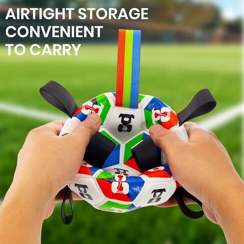 World Cup Soccer Ball Dog Toy, Durable and wear-Resistant, Suitable for Both Cats and Dogs, Ideal for Fetch Training, tug-of-war Games, Entertainment, and chew Toys for Puppies (6 inches). in Kuwait