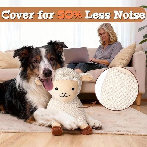 Interactive Dog Toys for Large Dogs, Sheep Rechargeable Pet Toys with Music, Animal Sound & Recording Mode, Automatic Jumping Pet Ball for Mental Stimulation in Kuwait
