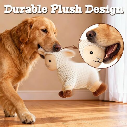Interactive Dog Toys for Large Dogs, Sheep Rechargeable Pet Toys with Music, Animal Sound & Recording Mode, Automatic Jumping Pet Ball for Mental Stimulation in Kuwait
