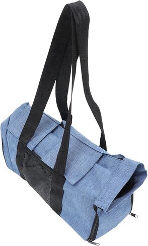 Breathable Pet Carrying Bag with Mesh for Nail Clipping and Grooming, Adjustable Blue Dog and Cat Carrier Handbag for Travel and Bathing in Kuwait