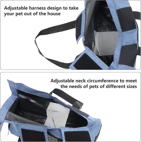 Breathable Pet Carrying Bag with Mesh for Nail Clipping and Grooming, Adjustable Blue Dog and Cat Carrier Handbag for Travel and Bathing in Kuwait