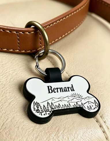 Dog Tags Personalized for Pets - Custom Engraved ID Name Silent Silicone Dog Tags in Kuwait