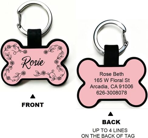 Dog Tags Personalized for Pets - Custom Engraved ID Name Silent Silicone Dog Tags in Kuwait