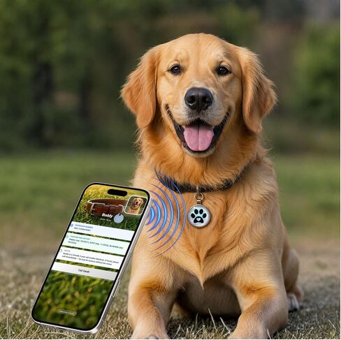 NFC Pet ID Tag – VTAG.ID Smart QR Code Dog & Cat Tag with Holographic Chameleon Finish | Tap or Scan to View Pet Profile, Owner Contact & Medical Info | Free Profile, No App, No Subscription in Kuwait