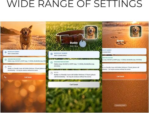 NFC Pet ID Tag – VTAG.ID Smart QR Code Dog & Cat Tag with Holographic Chameleon Finish | Tap or Scan to View Pet Profile, Owner Contact & Medical Info | Free Profile, No App, No Subscription in Kuwait