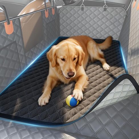PetDance Dog Mat للشاحنات، 【0 صعوبة الطي والتنظيف】 بطانية كلب مقاس XL 56 بوصة × 27 بوصة لمقعد السيارة، غطاء المقعد الخلفي، الأريكة، الأرضية، الهواء الطلق، غير قابلة للانزلاق ومقاومة للماء، حصيرة سرير الكلب بالمقعد الخلفي لشاحنة كاملة الحجم/سيارات الدفع ال in Kuwait