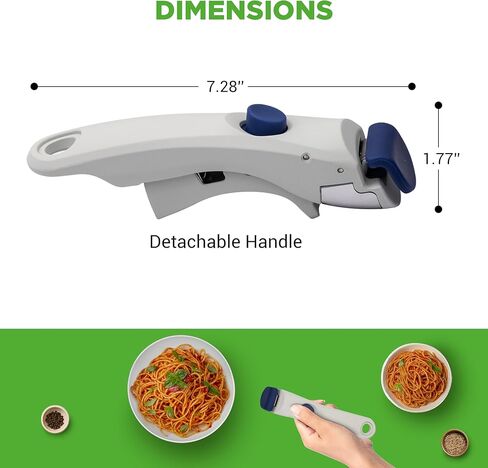 استبدال مقبض الوعاء القابل للفصل من NutriChef، تصميم مريح ومقاوم للحرارة، قفل سريع بلمسة واحدة، مقبض وعاء قابل للإزالة لموديلات NCCS18DTHCR، NCCS18DTHGY، NCCS18DTHBL، أزرق in Kuwait