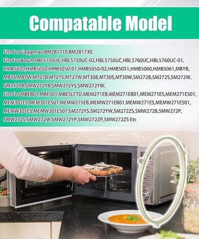 00641855 دعم صينية القرص الدوار للميكروويف مع حلقة عجلة دوارة متوافقة مع Bosch/Gaggenau/Thermador/Microwave - يستبدل AP4075204، 00487750، 35-00-769، 487750، 641855 in Kuwait