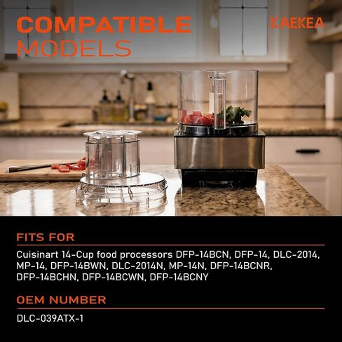 DLC-039ATX-1 قطع غيار جذعية قابلة للفصل متوافقة مع محضر الطعام Cuisinart 14 كوب DFP-14 DLC-2014 MP-14 DFP-14BCN DFP-14BWN DFP-14BCNR DFP-14BCNY DFP-14BCHN DFP-14BCWN DLC-2014N MP-14N in Kuwait
