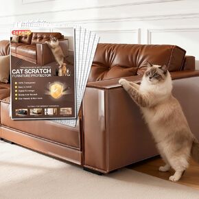 Cat Scratch Protector for Leather Couches | Easy-Apply & Removable Sofa Guard | Anti-Scratch Tape for Cat Claws | Cat Scratch Protector for Leather Couches (12 Pack) in Saudi Arabia