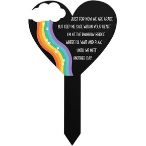 Rainbow Bridge Dog Cat Memorial Gifts Pet Grave Markers Dog Cat Pet Grave Decorations for Cemetery pet Sympathy Bereavement Condolences Remembrance Decor in Saudi Arabia