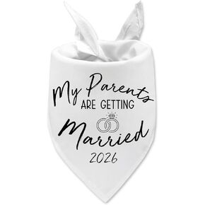 My Parents are Engaged Funny Dog Bandana Bridal Shower Gifts for Bride Pet Scarf for Large Medium Small Dogs Engagement Announcement Dog Outfit Wedding Photo Prop in Kuwait