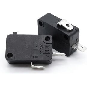 2 Pack KW7-0 Micro Switch Replacement for Air Fryer, Power XL, Vortex, COSORI, Microwave Oven, Induction Cooker, High Current 16A 125V/250V, 2 Pins 1NO 1NC Durable Electrical Component in Saudi Arabia