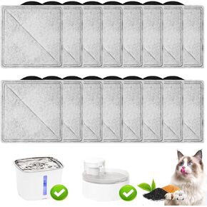 عبوة من 16 مرشحًا بديلاً لـ Petsafe Premier وIon-X وOutlast Pumpless ونافورة مياه Viva Pet، تتضمن 16 مرشحًا ومرشحات كربون للقطط والكلاب في الأماكن المغلقة in Kuwait