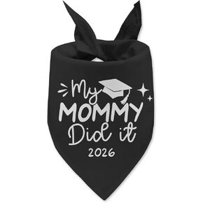My Mommy Did It 2026 Dog Graduation Bandana Adjustable Pet Scarf for Large Medium Small Dogs Graduation Announcement Gift Dog Graduate Outfit Photo Prop Accessories for Dog Lovers in Kuwait