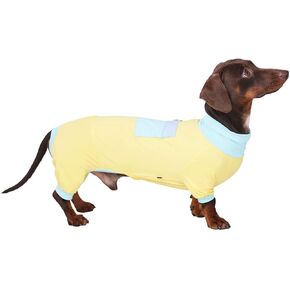 قميص تبريد للكلاب من Dachshund، قميص صيفي مسامي للتبريد وسريع الجفاف للكلاب الصغيرة والمتوسطة، ملابس صيفية خفيفة الوزن بطول 4 أرجل مع جيب خلفي (وردي، صغير جدًا (4-7 رطل)) in Kuwait