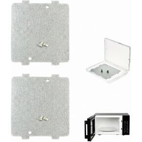 2Pcs WB39X10034 Microwave Waveguide Cover Mica Sheet Replacement 3.8" x 4.6" Fit for GE Microwave Oven PEB7227AN3DD JES1097SMSS Replaces 262100100006 AP4980541 PS3486812 in Kuwait