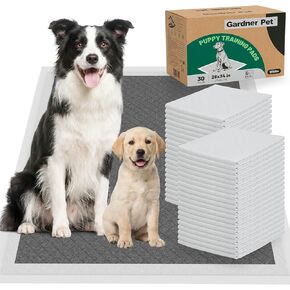 Gardner Pet Charcoal Puppy Pads 28x34 Inches Extra Large Dog Pee Pads Odor-Control & Leak-Proof Disposable Pet Training Edge-Wrapping Thicken Potty Pad for Dogs, Cats, Rabbits(30 Pieces) in Kuwait