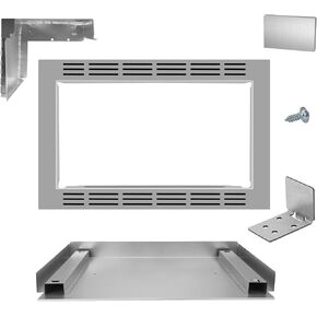 Upgraded 30 Inch Built-In Microwave Trim Kit NN-TK932SS for Panasonic 2.2 Cu Ft Microwave Ovens, Adjustable Stainless Steel Construction, Improves Kitchen Aesthetics in Kuwait