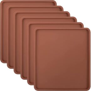 Aulock 6Pcs Silicone Food Dehydrator Sheets with Edge, Non-stick Tray Liner | Compatible with Cosori 12" x 11" Trays, High Temperature Resistance & Reusable Square Dryer Mats in Saudi Arabia