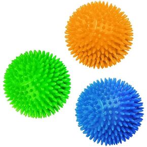Vila 3-Pack Squeaky Dog Ball Toys, 2.3", Massage Teeth and Gums, Spikey Dog Rubber Balls, Toss Fetch Squeeky Doggy Balls for Multi-Pet Homes in Kuwait