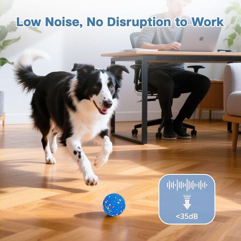 Interactive Dog Ball, Remote-Controlled Moving Dog Toy with Colorful Lights, 3 Interactive Modes and TPU Material, Bouncing Ball for Dogs to Keep Them Entertained in Saudi Arabia