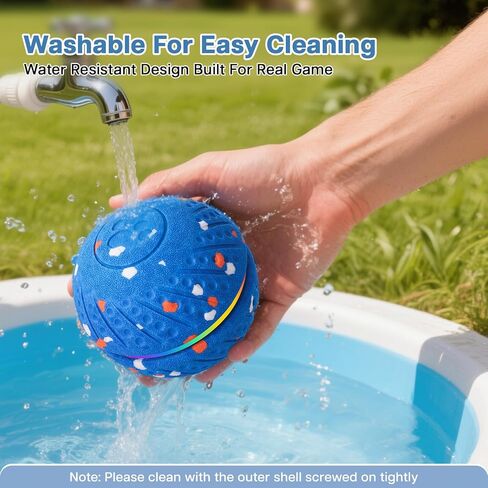 Interactive Dog Ball, Remote-Controlled Moving Dog Toy with Colorful Lights, 3 Interactive Modes and TPU Material, Bouncing Ball for Dogs to Keep Them Entertained in Saudi Arabia